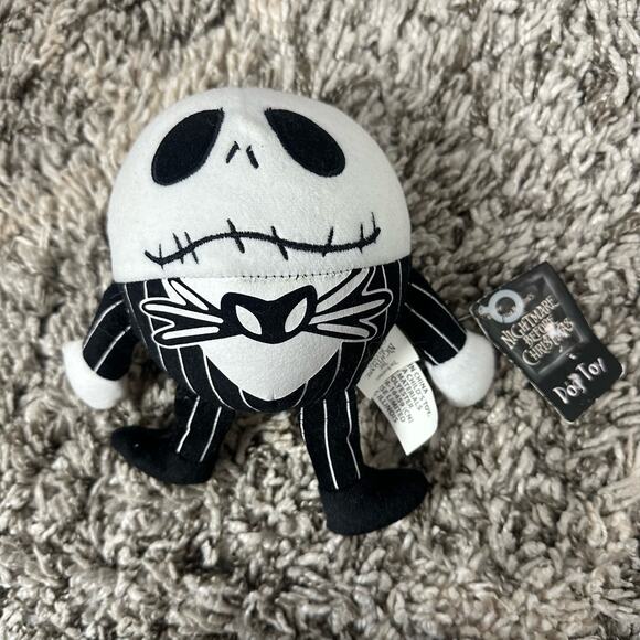 Nightmare Before Christmas Disney Plush Dog Toy Jack Skellington Squeaker - Picture 2 of 6